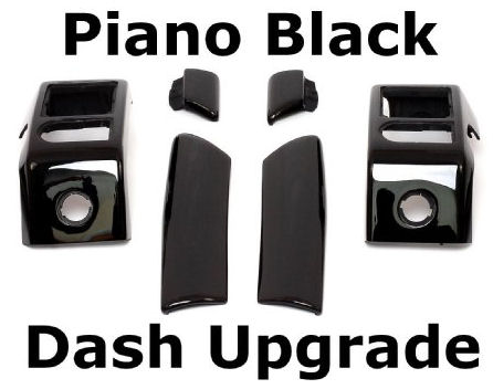 6pc Dash Upgrade Kit BLACK PIANO (with Courtesy Lights) - Click Image to Close